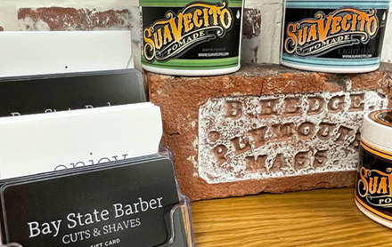 Pomade sold by Bay State Barber.