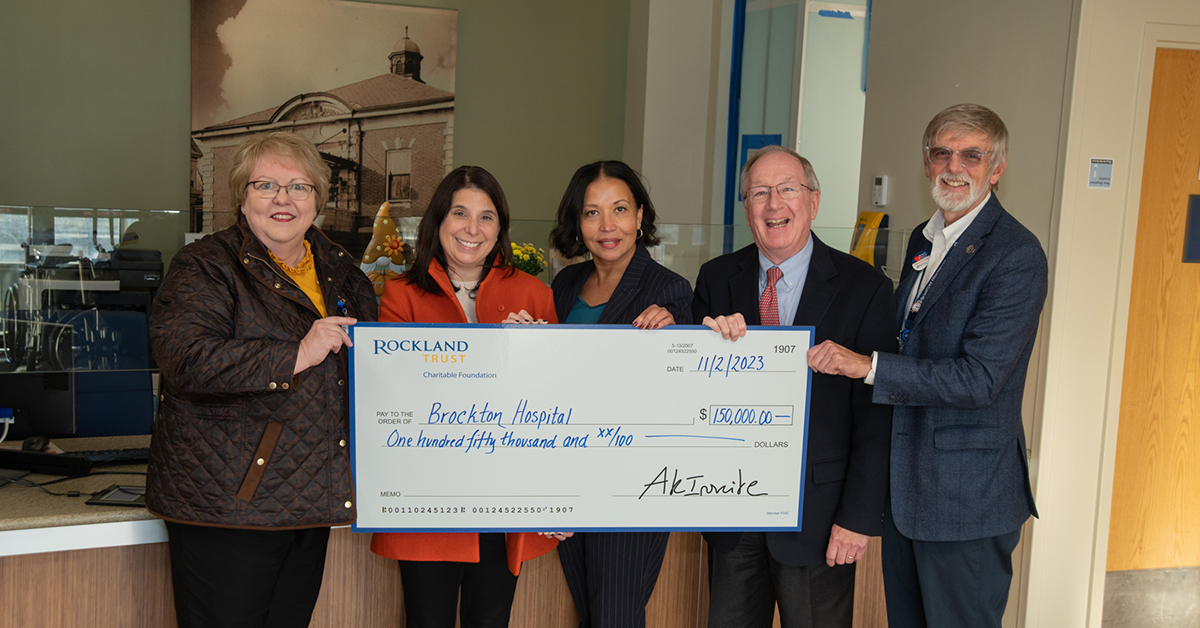 Brockton Hospital check presentation.