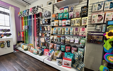 A variety of dog related items sold at Cody's Creations.