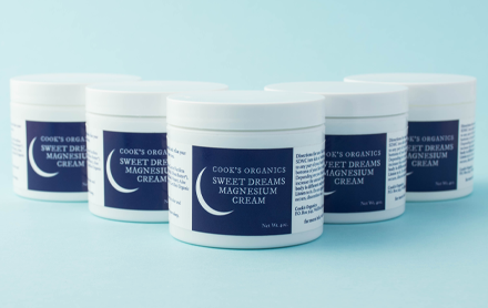Sweet dreams magnesium cream made by Cooks Organics.