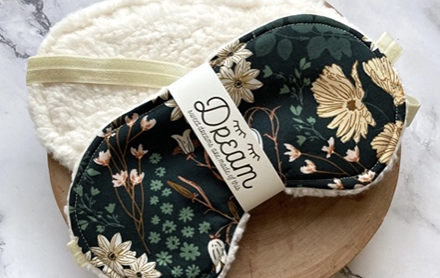 Sleep masks made by Little Man Originals.