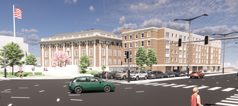 Affordable housing project situated in Lincoln Square in the heart of Worcester. 